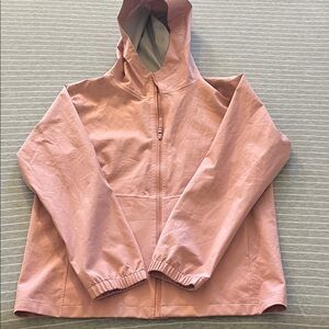 Uniqlo Girls Light Pink block tech rain jacket size 13